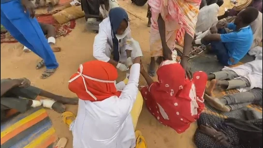 Imagen de archivo de un campo de refugiados en Chad. Imagen de archivo de un campo de refugiados en Chad.