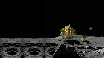 La misión india Chandrayaan-3 tratará de operar un módulo de aterrizaje y un pequeño rover explorador en el polo sur de la Luna