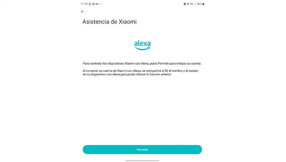 Vincula tu cuenta de Xiaomi con Alexa