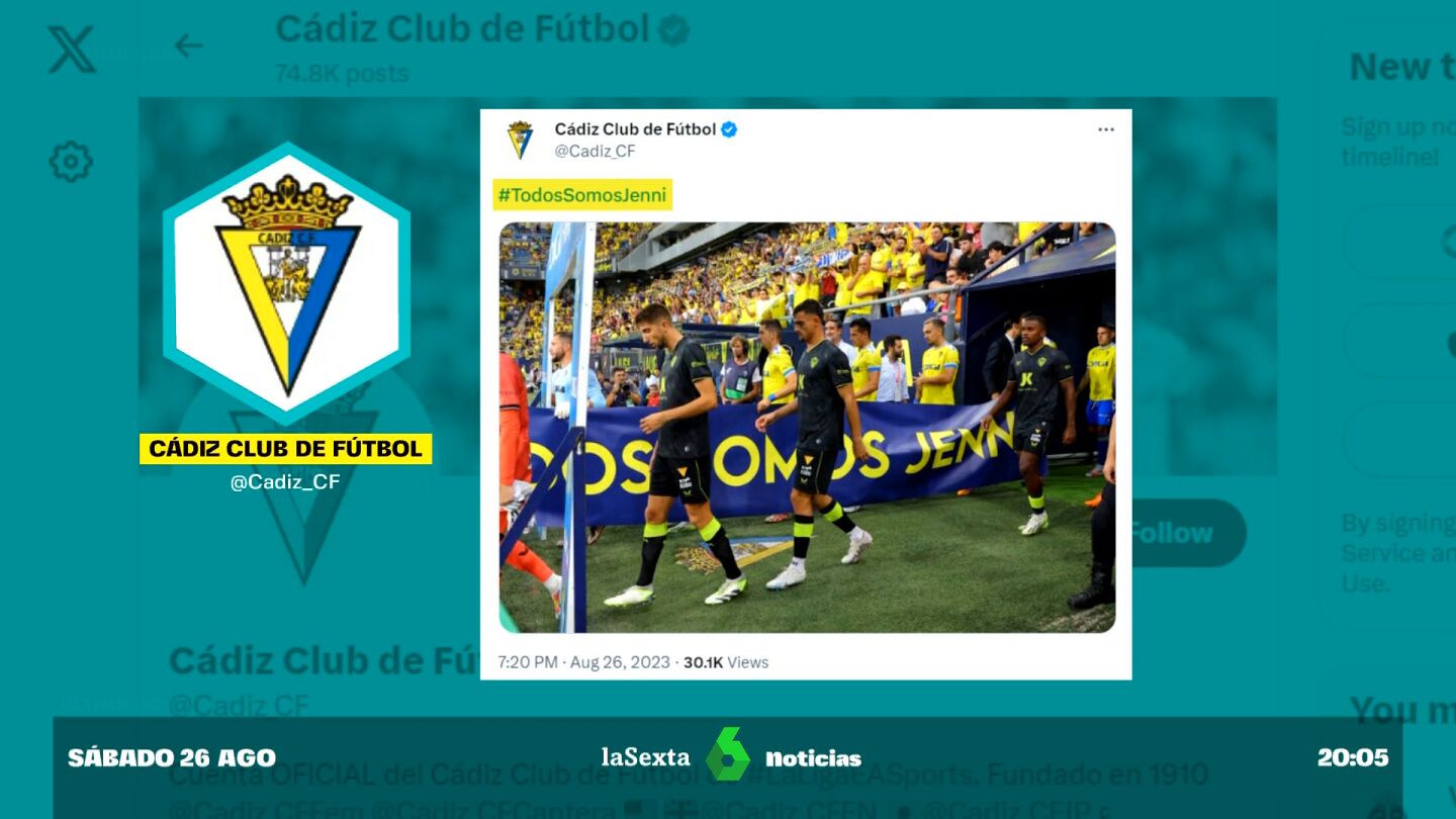 APOYO A JENNI HERMOSO CÁDIZ PANCARTA