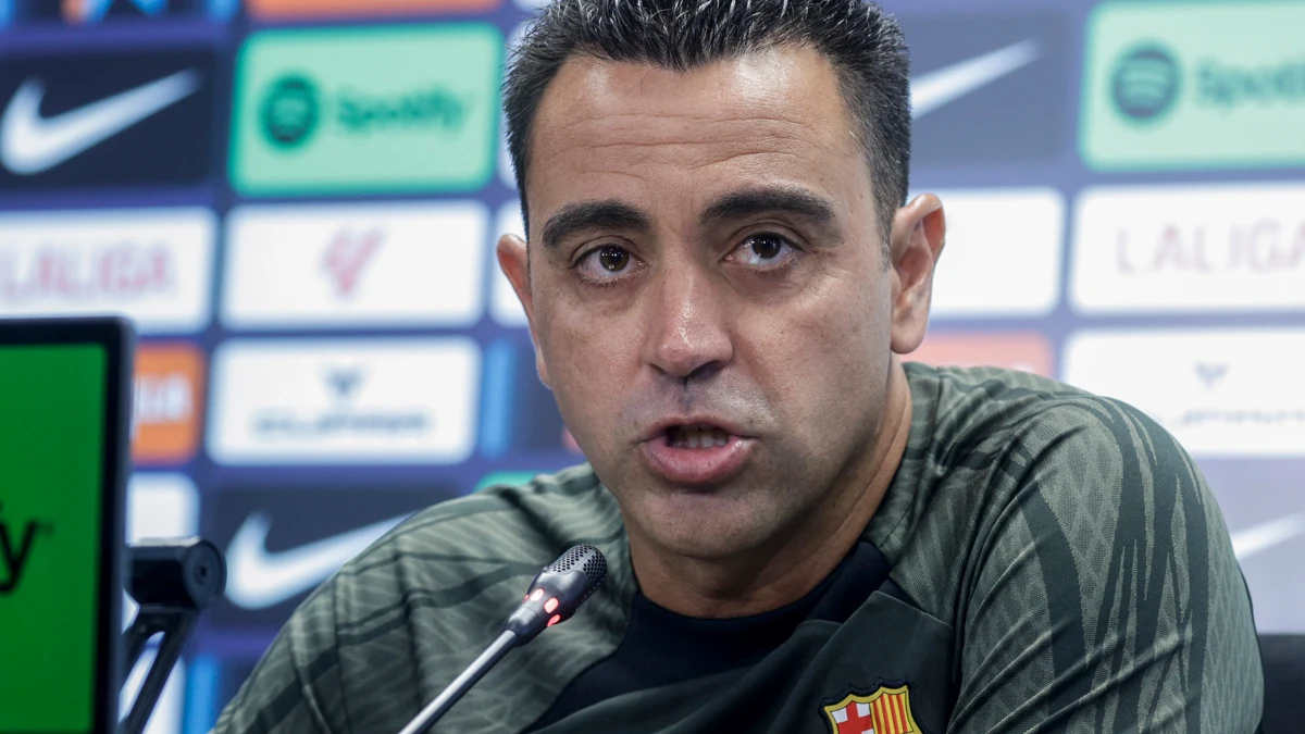 Xavi Hernández, en rueda de prensa