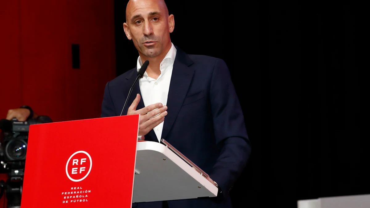 Luis Rubiales, en la Asamblea de la RFEF