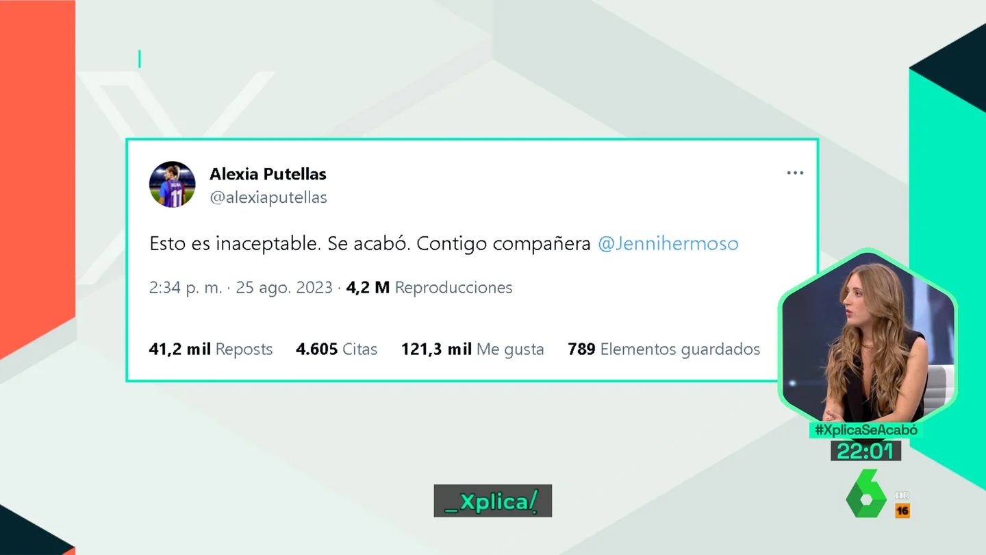 La periodista María Tikas, en laSexta Xplica. SÁBADO CLAVE - MARÍA TIKAS: ALEXIA PUTELLAS Y EL ORIGEN DEL MOVIMIENTO 'SE ACABÓ' TRAS EL CASO RUBIALES