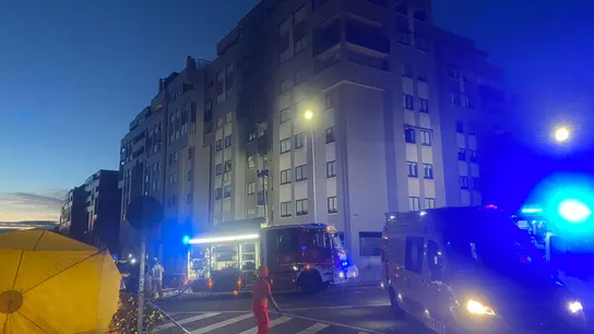 Lugar de la explosión en un edificio de Valladolid Lugar de la explosión en un edificio de Valladolid