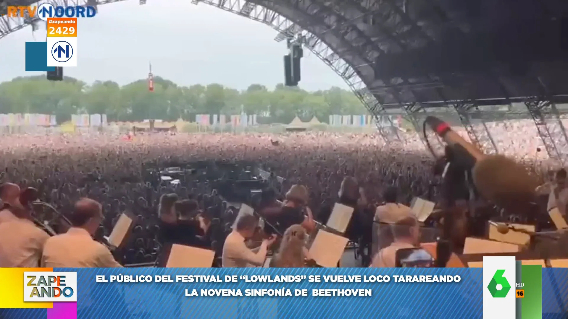 La 'Novena sinfonía' de Beethoven desata la locura del público del festival Lowlands: "No desafina nadie"