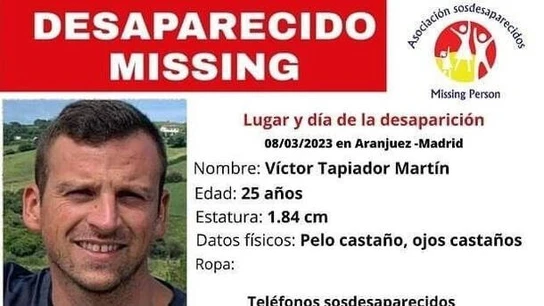 Encuentran un cadáver que podría ser el del desaparecido Víctor Tapiador junto a una torre eléctrica de Aranjuez Encuentran un cadáver que podría ser el del desaparecido Víctor Tapiador junto a una torre eléctrica de Aranjuez