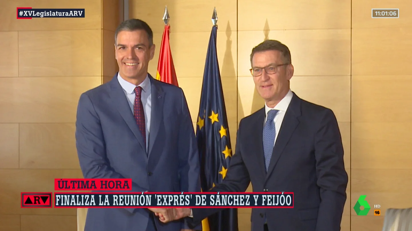 Las imágenes del encuentro Sánchez-Feijóo Las imágenes del encuentro Sánchez-Feijóo