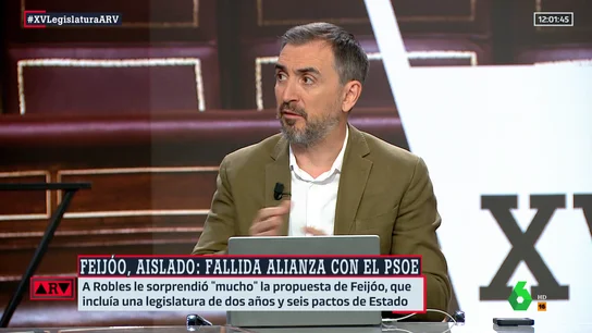 ARV Escolar, sobre los dos años de mandato propuestos por Feijóo: "Es una idea bastante marciana" ARV Escolar, sobre los dos años de mandato propuestos por Feijóo: "Es una idea bastante marciana"