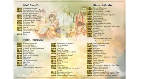 Programa completo de la Feria Medieval de Buitrago de Lozoya 2023 Programa completo de la Feria Medieval de Buitrago de Lozoya 2023