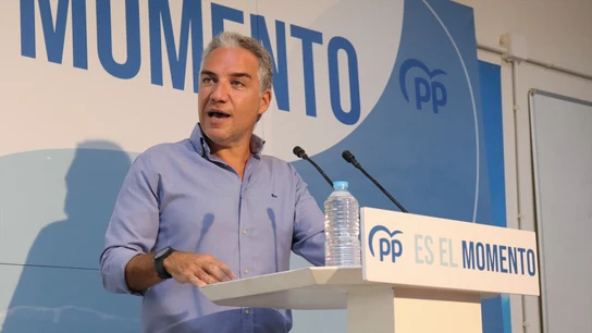 El coordinador general del PP, Elías Bendodo, en un acto en Estepona. El coordinador general del PP, Elías Bendodo, en un acto en Estepona.