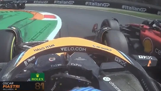 Toque entre Piastri y Sainz Toque entre Piastri y Sainz