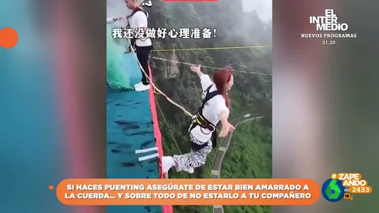 El grito de un joven al sufrir un accidente haciendo puenting El grito de un joven al sufrir un accidente haciendo puenting
