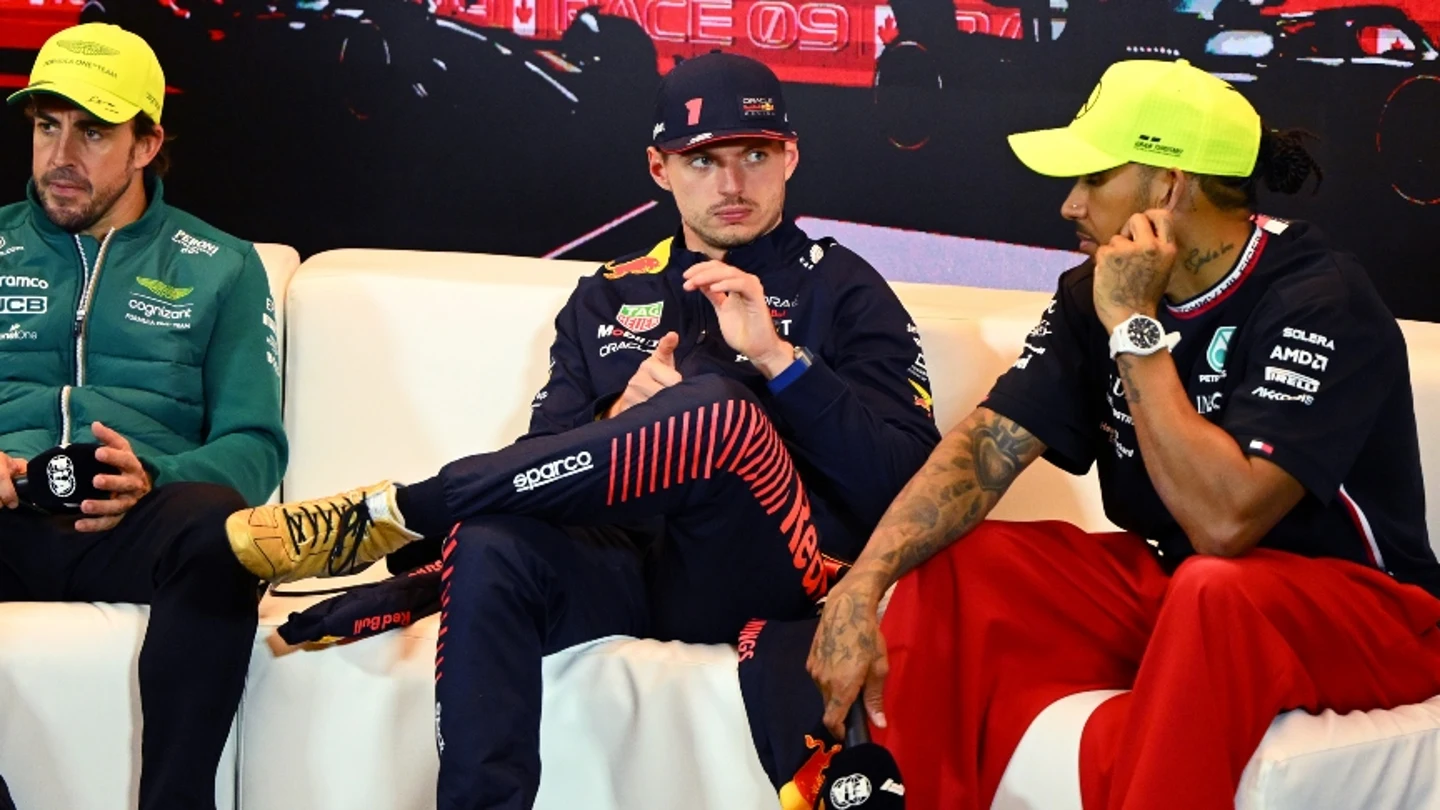 Fernando Alonso, Max Verstappen y Lewis Hamilton Fernando Alonso, Max Verstappen y Lewis Hamilton