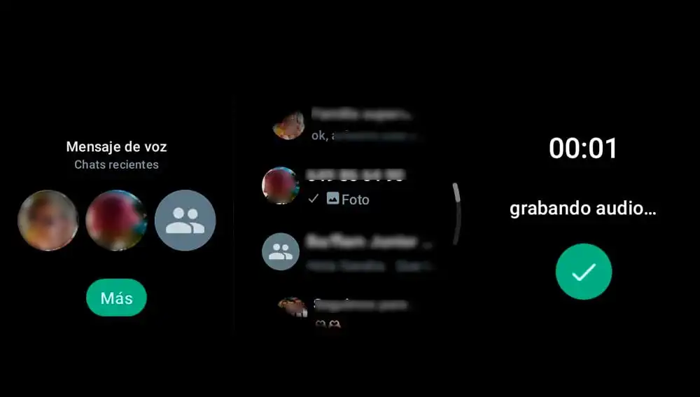 Enviando notas de voz desde el reloj Enviando notas de voz desde el reloj