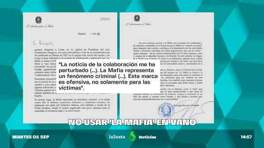 Protesta de Italia por el patrocinio  Protesta de Italia por el patrocinio