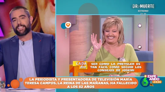Dani Mateo lamenta la muerte de María Teresa Campos Dani Mateo lamenta la muerte de María Teresa Campos