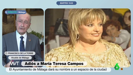 El alcalde de Málaga, sobre María Teresa Campos El alcalde de Málaga, sobre María Teresa Campos