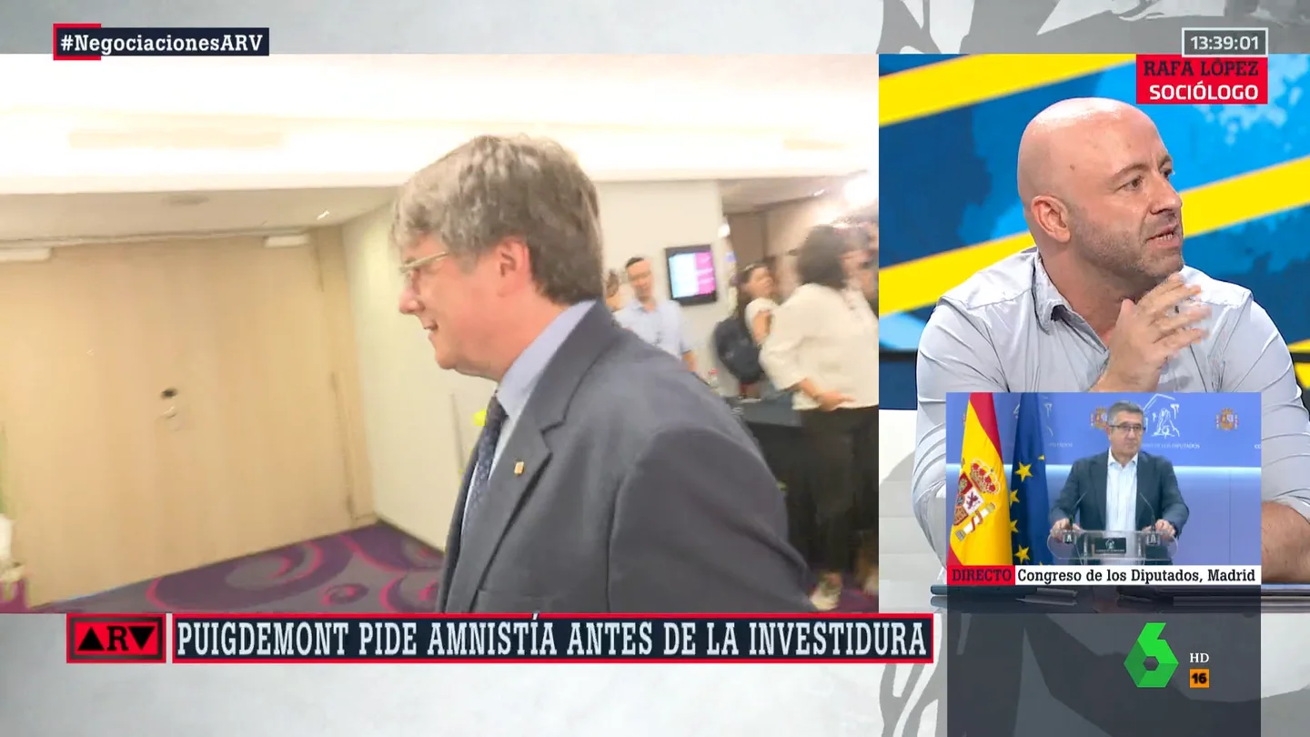 Rafa López señala cuál es el "mayor problema" del Gobierno tras las exigencias de Puigdemont Rafa López señala cuál es el "mayor problema" del Gobierno tras las exigencias de Puigdemont
