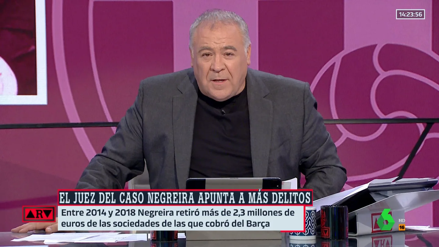 Ferreras, tajante sobre el 'caso Negreira': "La corrupción sistémica del arbitraje español apesta" Ferreras, tajante sobre el 'caso Negreira': "La corrupción sistémica del arbitraje español apesta"