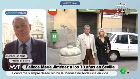 El alcalde de Sevilla sobre el reconocimiento a María Jiménez: "Se quedó pendiente la Medalla de Oro de Andalucía" El alcalde de Sevilla sobre el reconocimiento a María Jiménez: "Se quedó pendiente la Medalla de Oro de Andalucía"