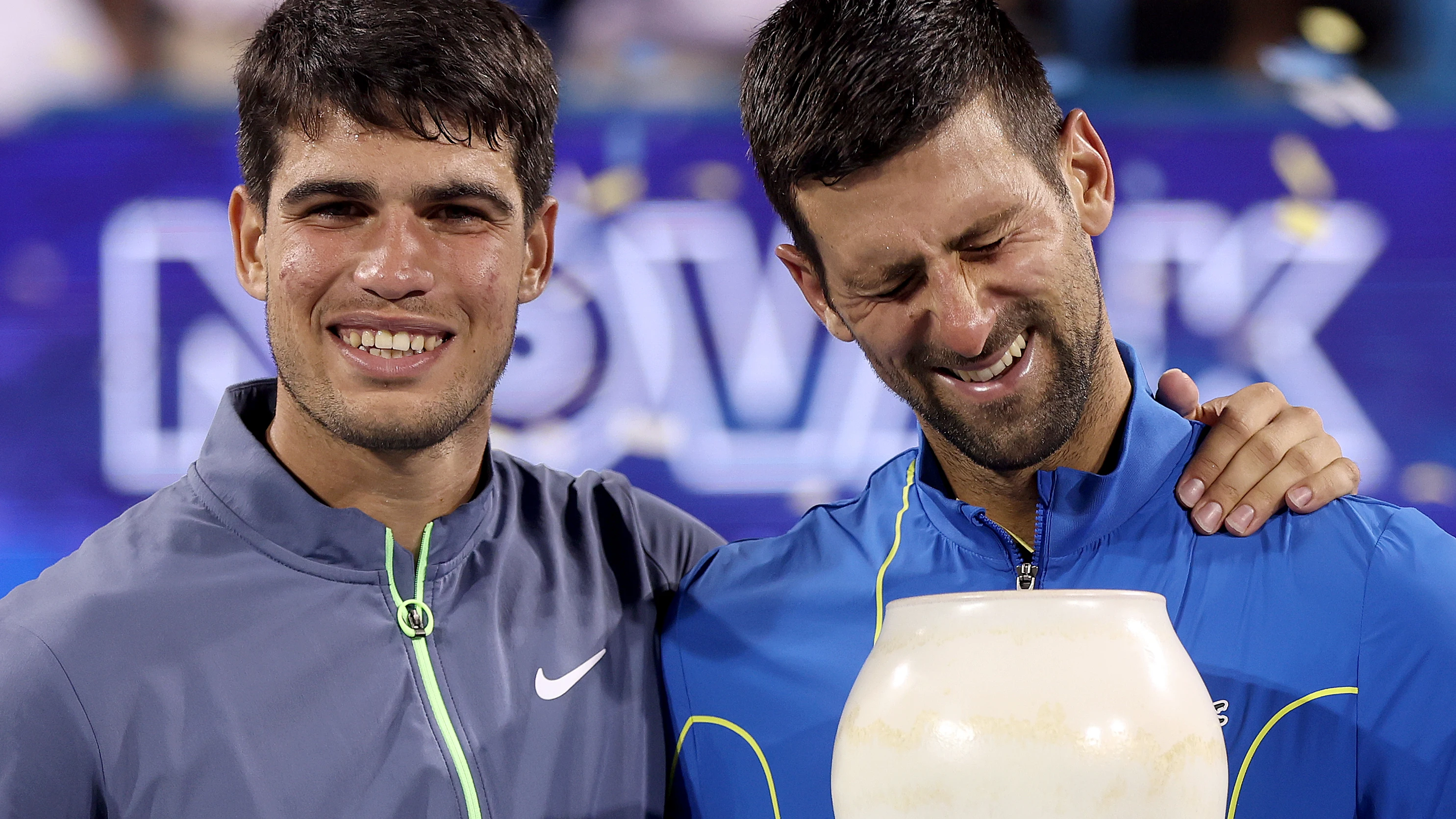 Carlos Alcaraz y Novak Djokovic