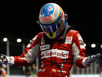 Fernando Alonso en el GP de Singapur 2010