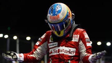 Fernando Alonso en el GP de Singapur 2010