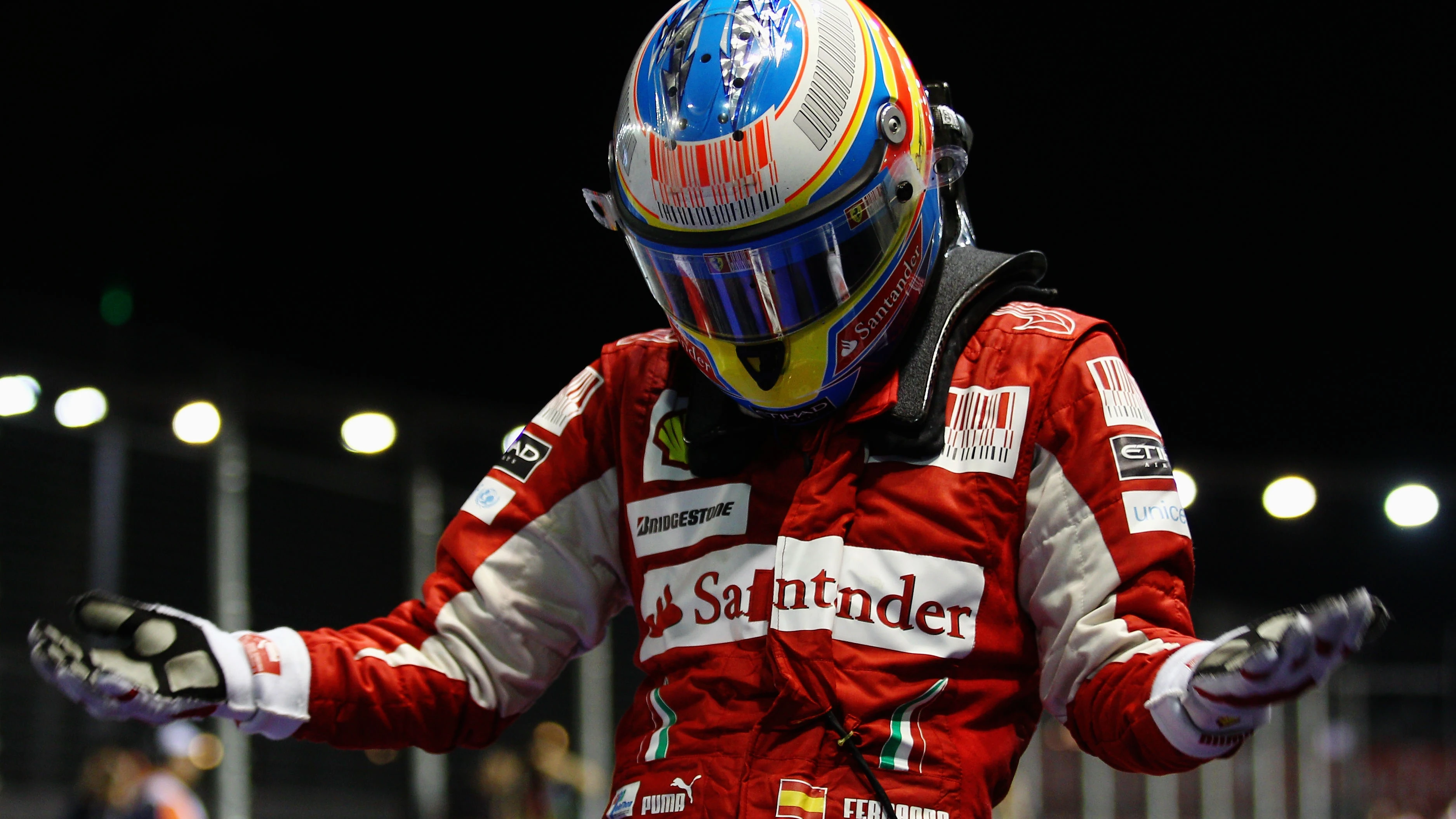 Fernando Alonso en el GP de Singapur 2010