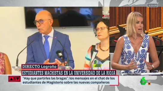 Afra Blanco sobre los mensajes machistas de los estudiantes de Magisterio de La Rioja: "Puerta grande y salida a todos estos" Afra Blanco sobre los mensajes machistas de los estudiantes de Magisterio de La Rioja: "Puerta grande y salida a todos estos"
