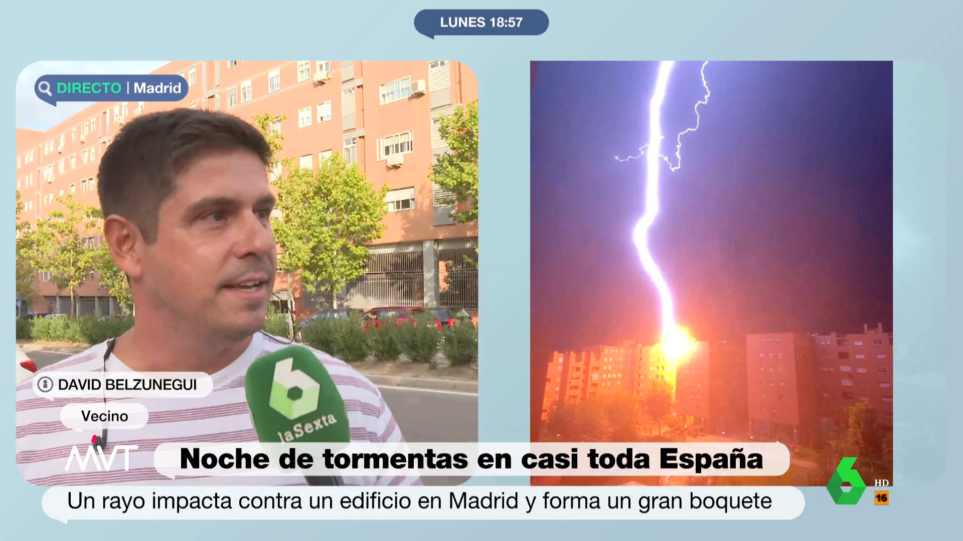 Rayo en Madrid