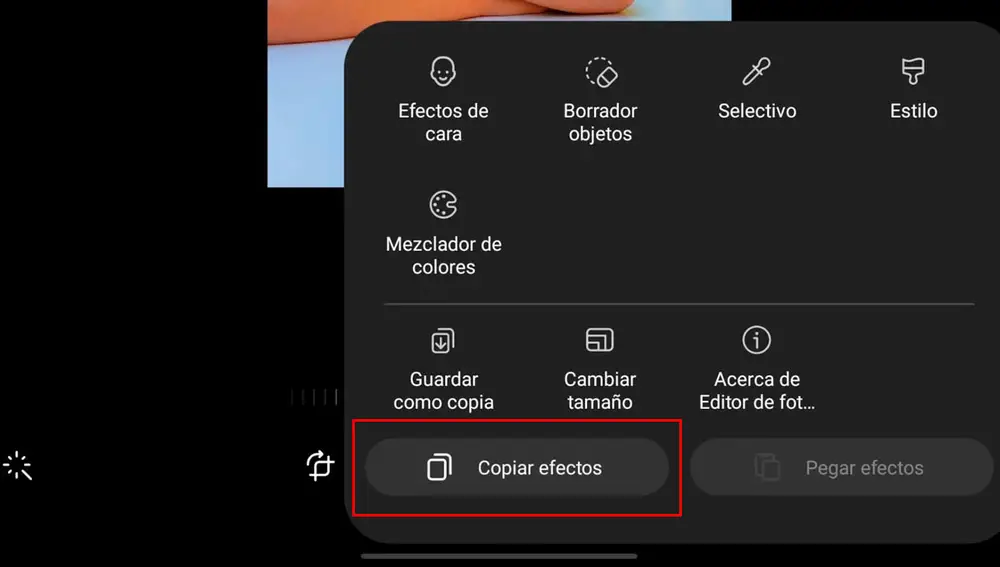 Desde aquí puedes copiar y pegar los efectos Desde aquí puedes copiar y pegar los efectos