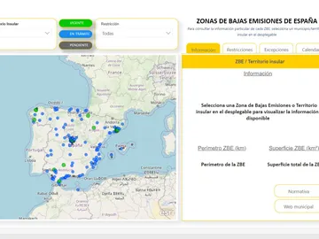Mapa de Zonas de Bajas Emisiones Mapa de Zonas de Bajas Emisiones