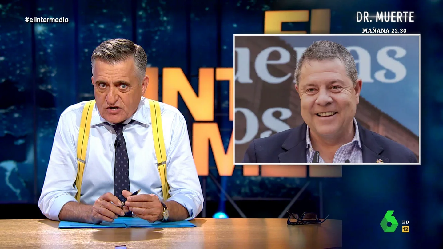 El Gran Wyoming, en El Intermedio. EL INTERMEDIO - La reflexión de Wyoming sobre las voces 'antisanchistas' del PSOE: "Todos sospechamos que fue Page quien inventó lo de Perro Sanxe"