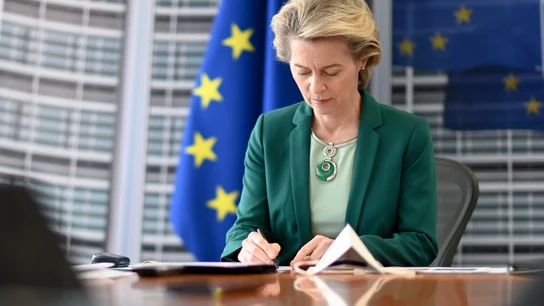 Una imagen de archivo de Ursula von der Leyen Una imagen de archivo de Ursula von der Leyen