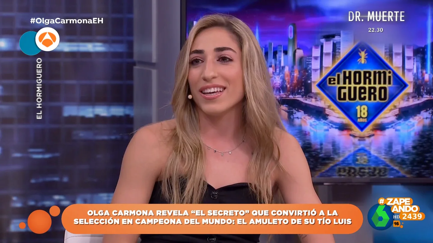 Olga Carmona revela en 'El Hormiguero' el 'secreto' que llevó a la selección femenina a ganar el Mundial Olga Carmona revela en 'El Hormiguero' el 'secreto' que llevó a la selección femenina a ganar el Mundial