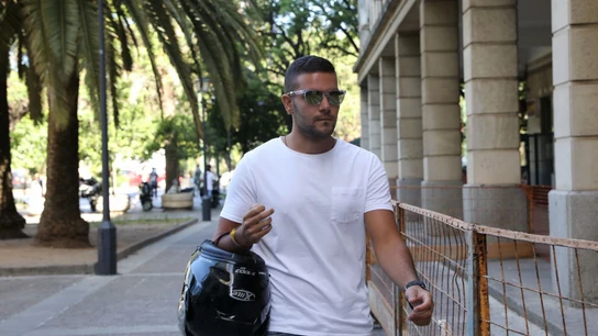 Ángel Boza, uno de los agresores de 'La Manada', a la llegada a los juzgados de Sevilla. Ángel Boza, uno de los agresores de 'La Manada', a la llegada a los juzgados de Sevilla.