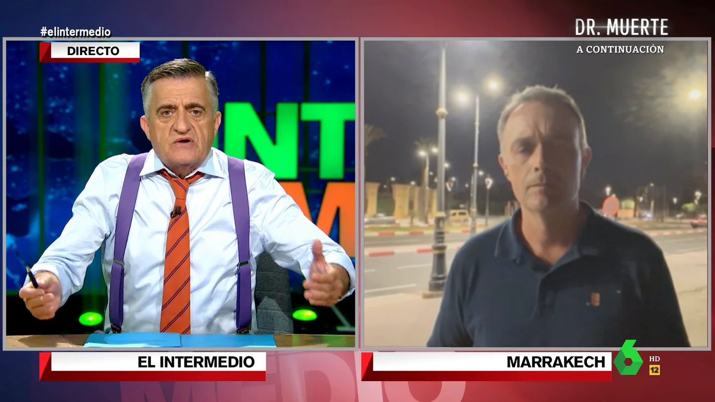 El Gran Wyoming, en El Intermedio. EL INTERMEDIO: La dura crítica de Wyoming al monarca marroquí por no permitir la ayuda internacional: "Es incomprensible que alguien asuma esa responsabilidad"