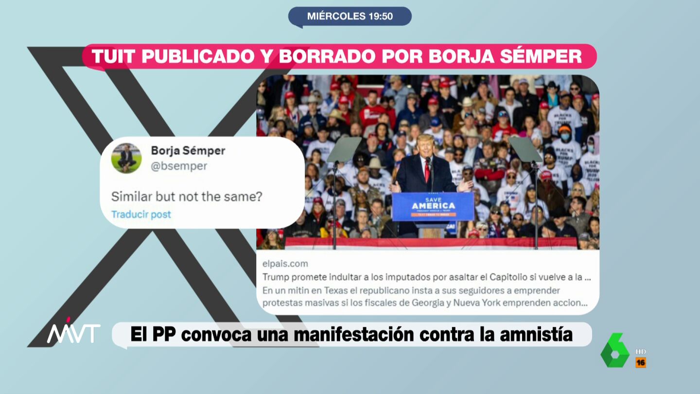 Tuit borrado de Borja Sémper