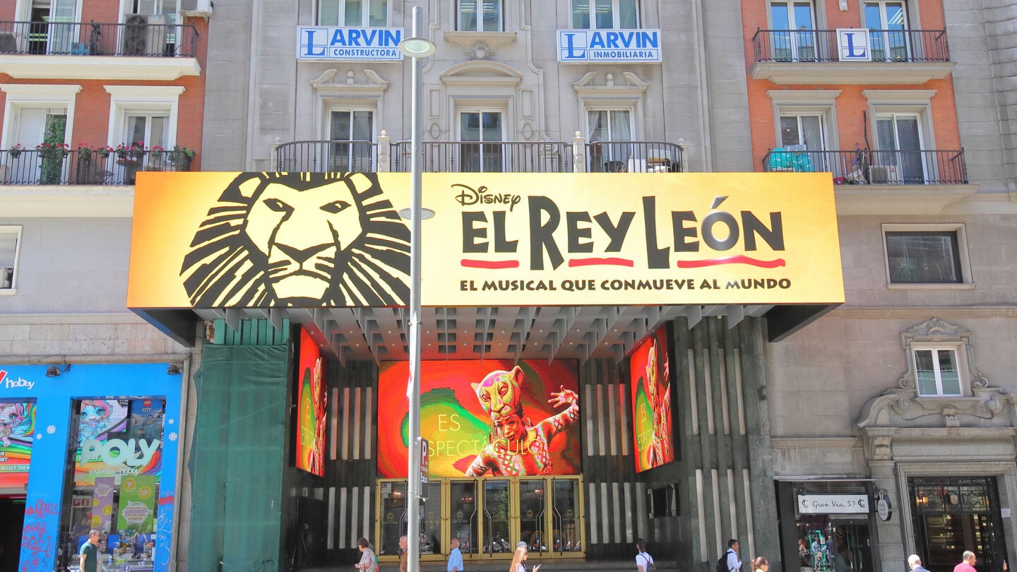 El Rey Le&oacute;n en la Gran V&iacute;a de Madrid