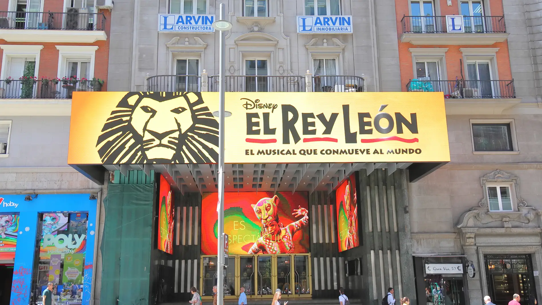 El Rey León en la Gran Vía de Madrid
