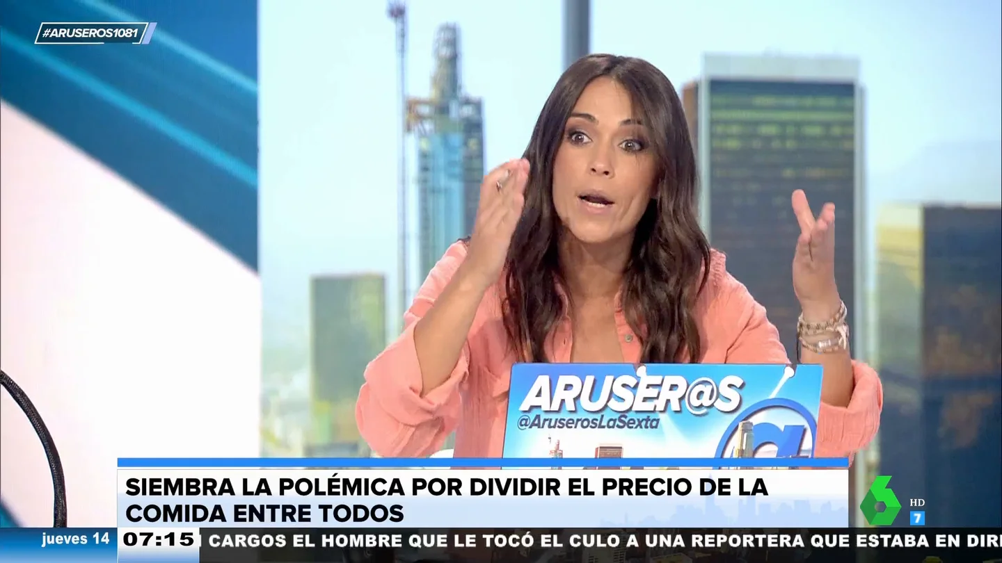 La polémica opinión de Patricia Benítez sobre dividir la cuenta entre amigos: el "ratilla" que no paga a medias el pollo de sus hijos La polémica opinión de Patricia Benítez sobre dividir la cuenta entre amigos: el "ratilla" que no paga a medias el pollo de sus hijos