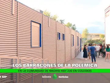 El eufemismo del PP de Madrid: llama a los barracones &quot;aulas modulares&quot; y asegura que los colegios están encantados