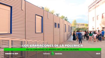 El eufemismo del PP de Madrid: llama a los barracones "aulas modulares" y asegura que los colegios están encantados
