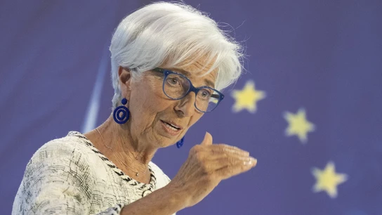 La presidenta del BCE, Christine Lagarde El Banco Central Europeo sube los tipos de interés 25 puntos básicos