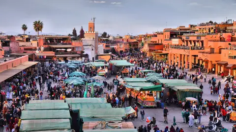Jemaa el-Fnam, plaza de Marrakech Jemaa el-Fnam, plaza de Marrakech