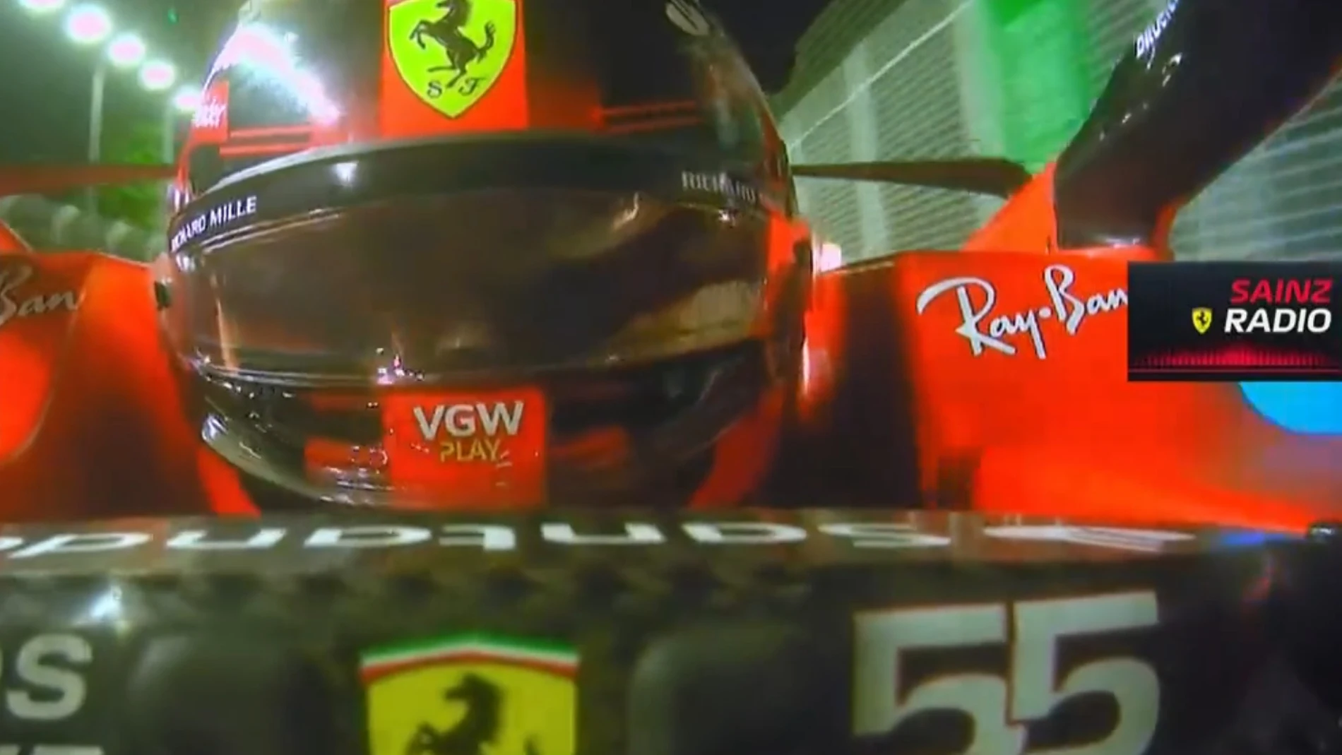 Carlos Sainz, en su radio con Ferrari