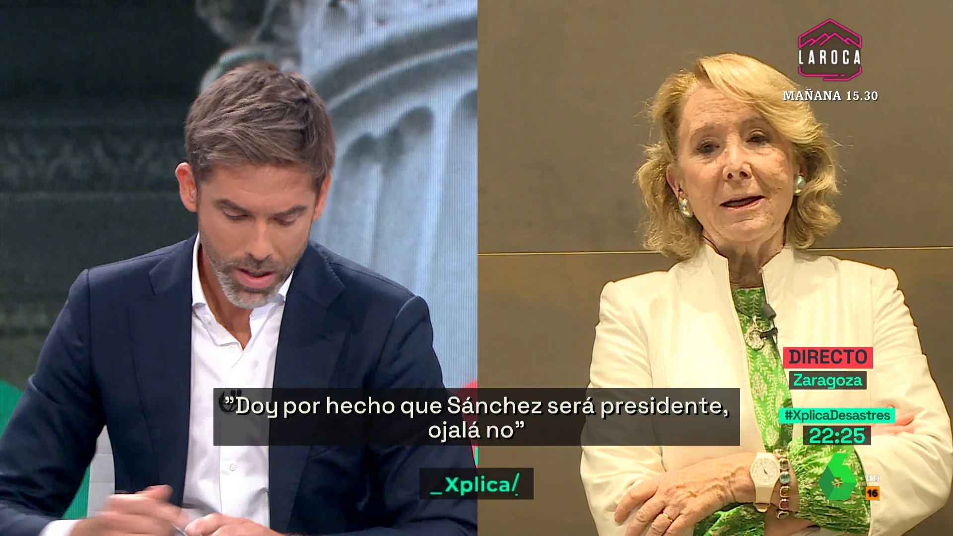 Esperanza Aguirre ve a Pedro Sánchez como el próximo presidente: "Mentiría si dijera que no lo doy por hecho"