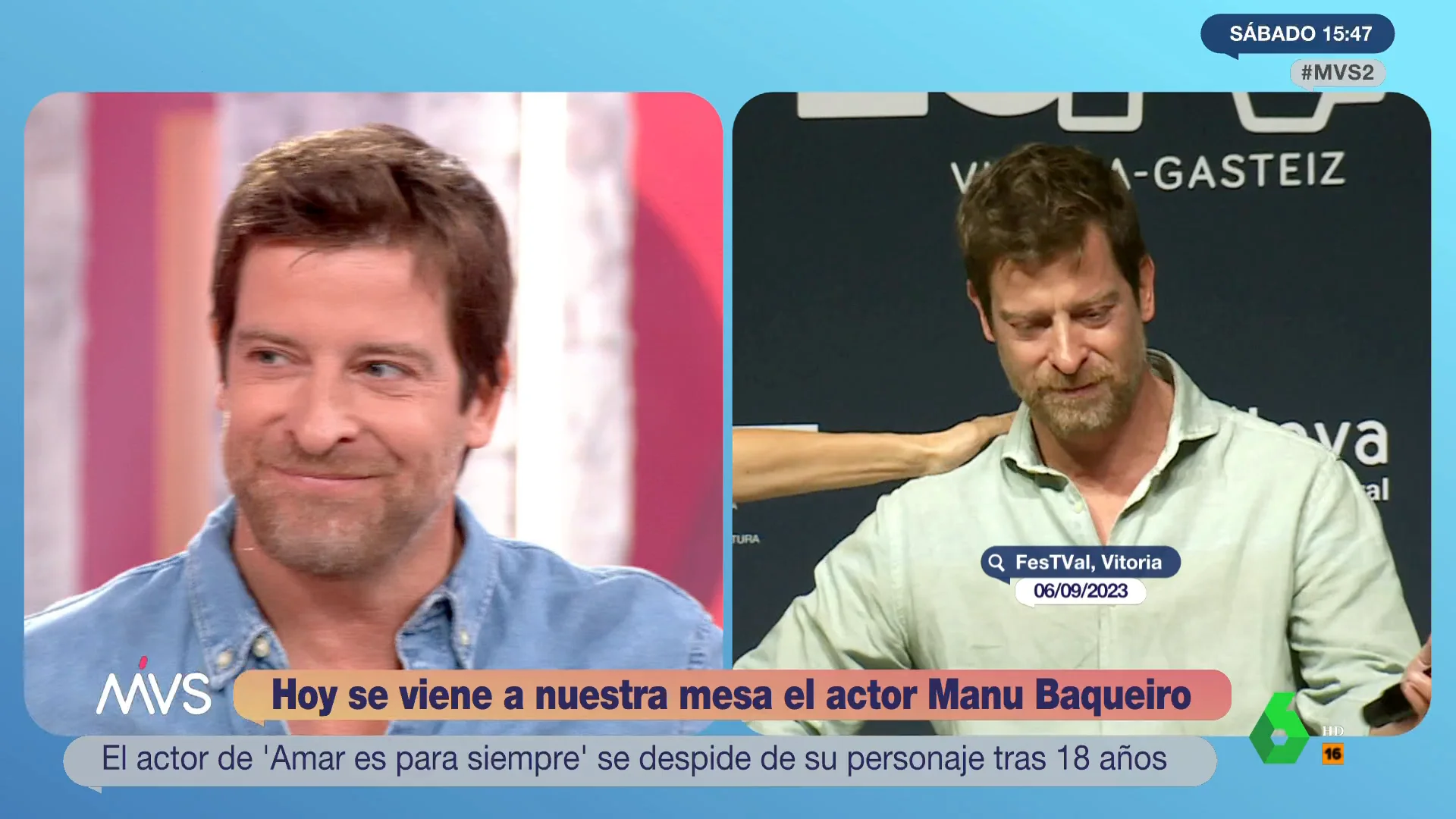 Las lágrimas de Manu Baqueiro por el final de 'Amar es para siempre': "Da gusto tener una familia en la tele"