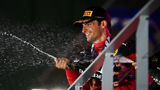 Carlos Sainz, tras ganar en Singapur Carlos Sainz, tras ganar en Singapur
