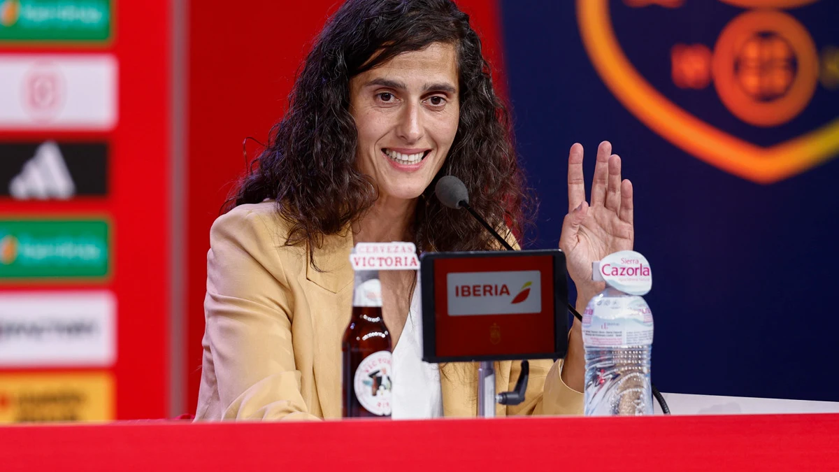 Montse Tomé, en rueda de prensa